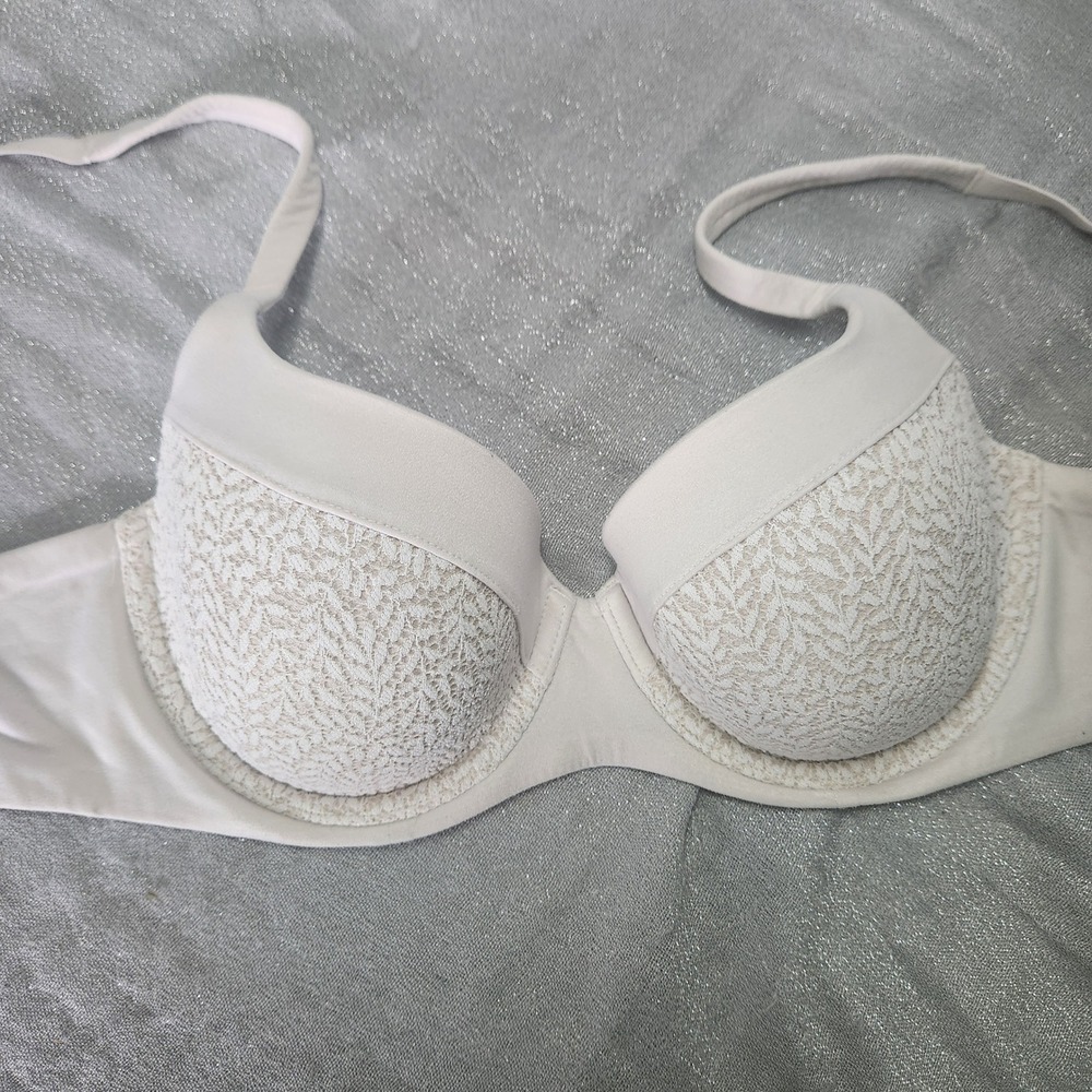 Victoria Secret Body By Victoria Ivory Lace Lined‎ Demi Bra 34D 371987-15G